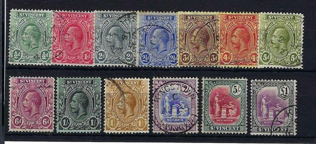 Image of St Vincent SG 108/20 FU British Commonwealth Stamp